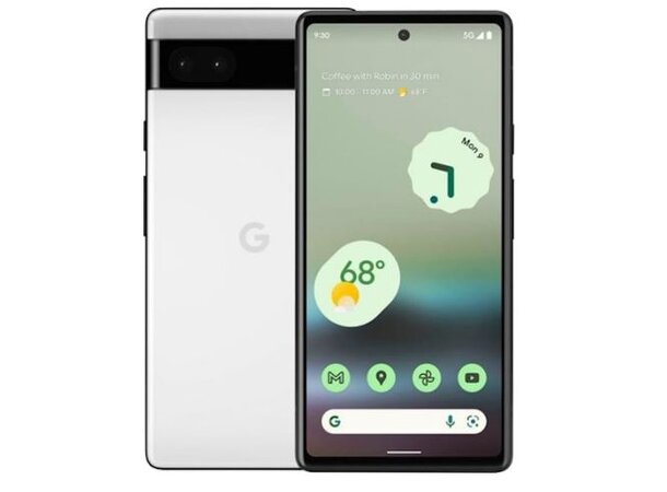 PreOwned  Google Pixel 6A 128GB, White Grade B Meget Pent Brukt Minst 80% 