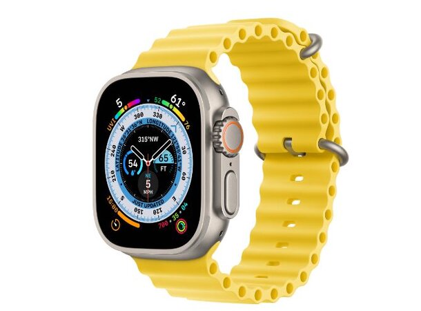 CPO Apple Watch Ultra Titanium 49mm 4G Silver/Yellow Grade A Svært Pent Brukt 